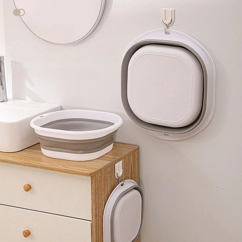 Collapsible Silicone Washbasin – Portable Foldable Camping Basin Collapsible Wash Basin PLUSH