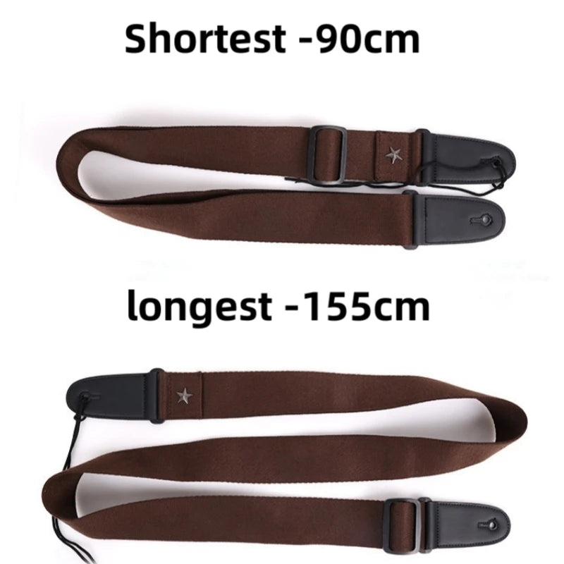 Embroidered Cross Guitar Strap – Electric, Bass & Ukulele Guitar Strap PLUSH