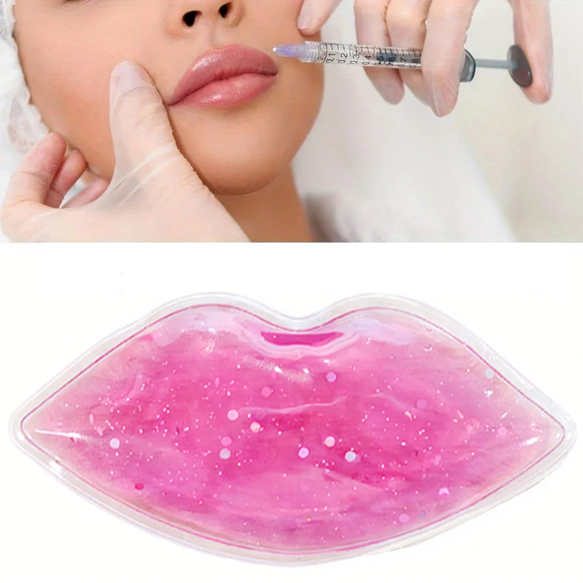 Lip & Eye Gel Ice Pack – Hot Cold Compress for Beauty Care Facial Gel Ice Pack PLUSH