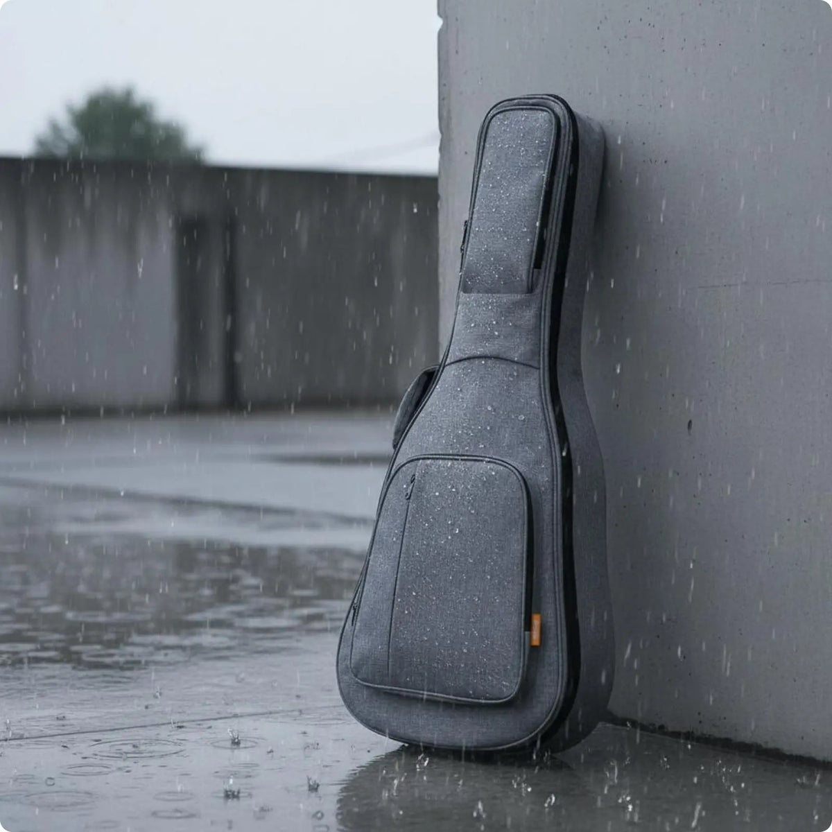 Padded Guitar Backpack Case | Fits 36–41" Acoustic Guitars Guitar Gig Bag PLUSH Gray 36 Inch