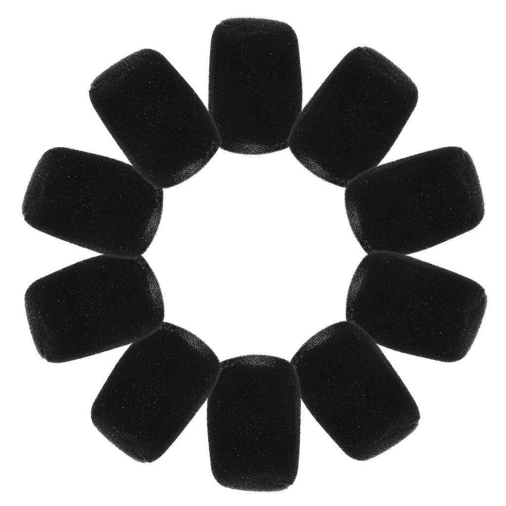 12-Pack Mic Foam Windscreen Covers – Universal Pop Filter Microphone Accessory PLUSH