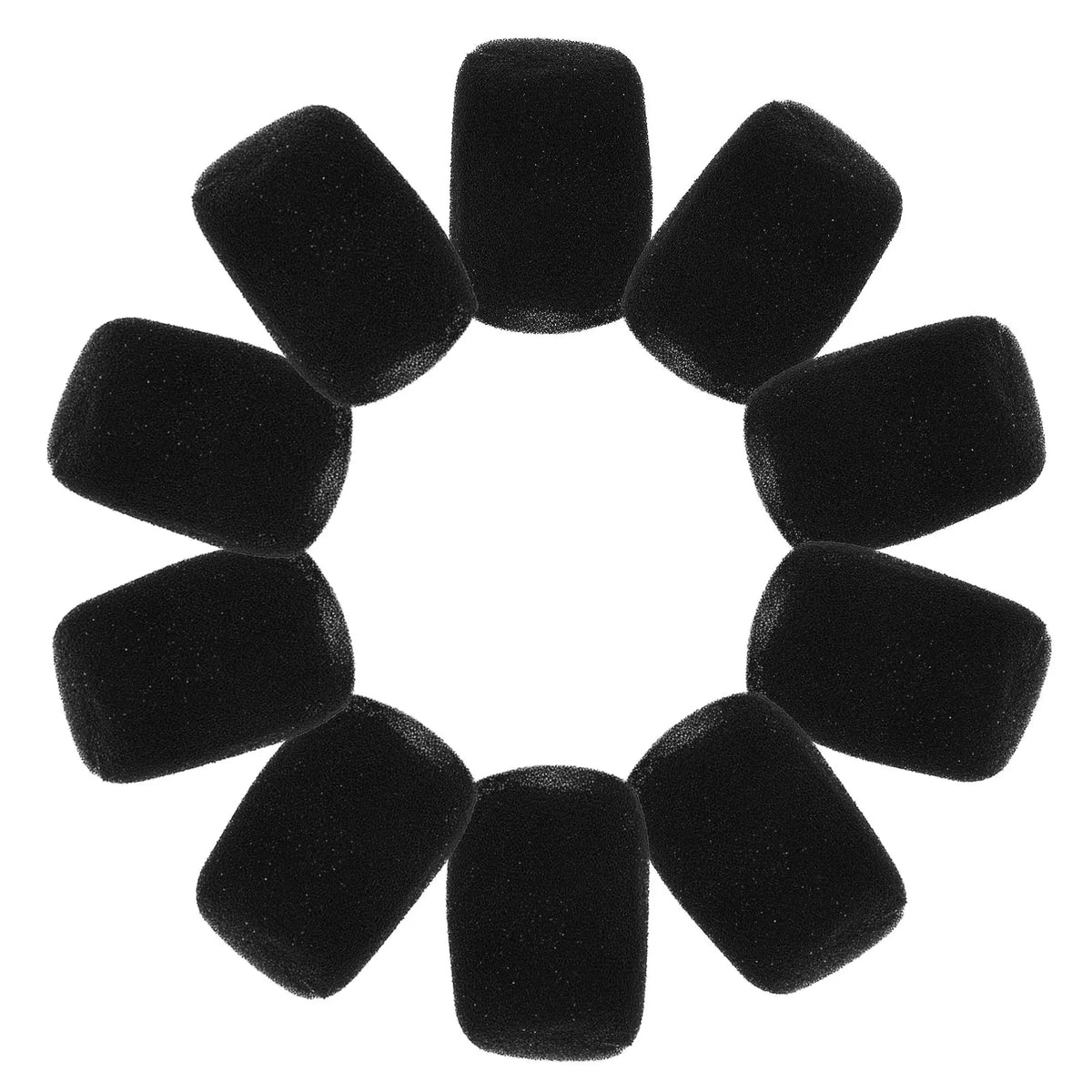 12-Pack Mic Foam Windscreen Covers – Universal Pop Filter Microphone Accessory PLUSH