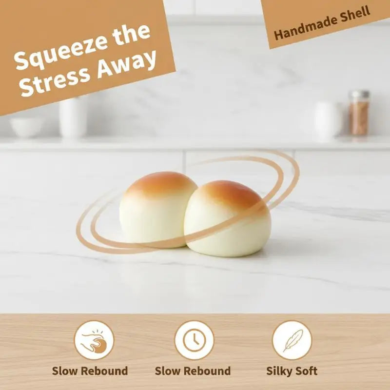 Mini Steamed Bread Squeeze Toy – Soft Slow Rising Sensory Toy Slow Rising Squishy Toy PLUSH
