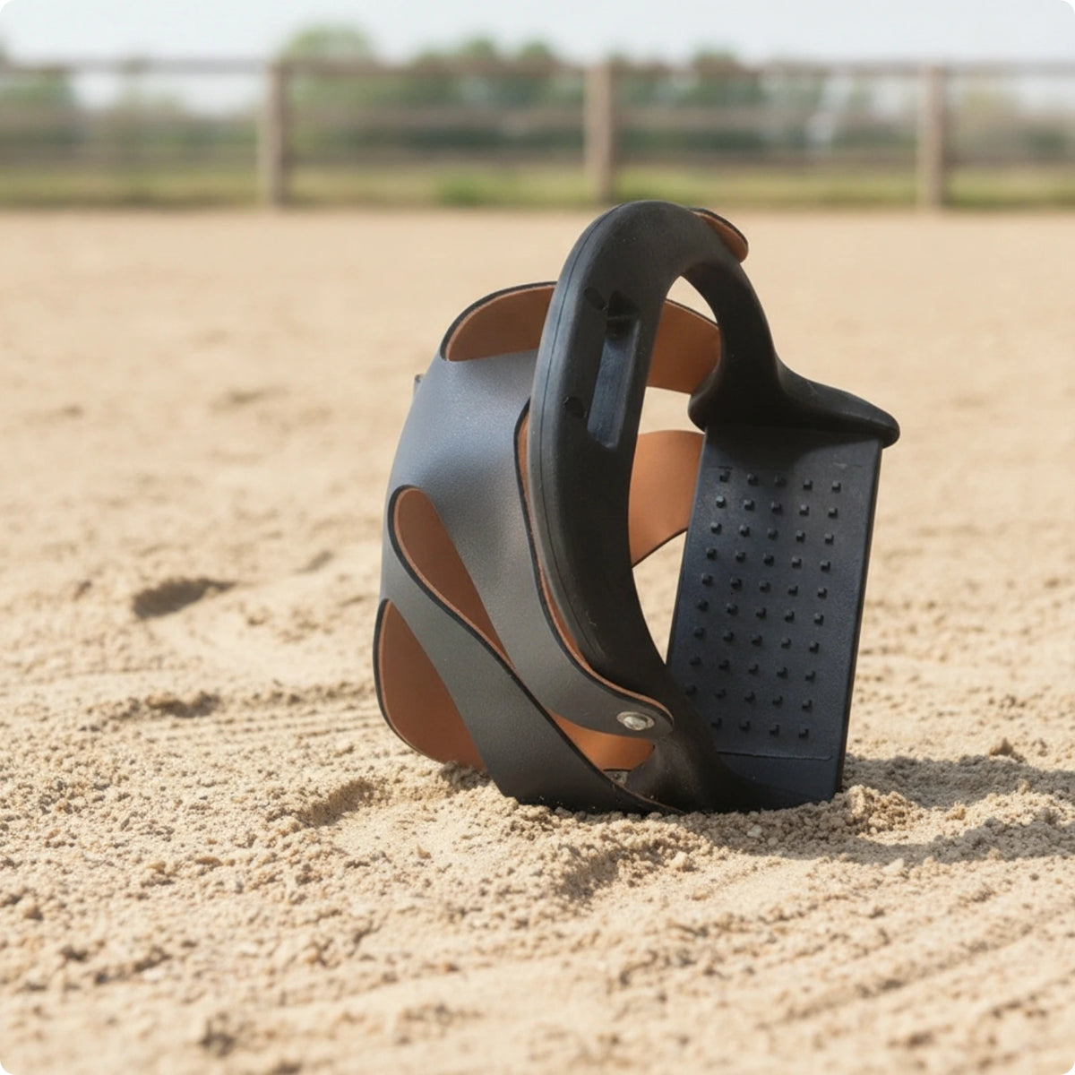 English Ergonomic Stirrup Non-Slip Platform | Equestrian Tack Equestrian Stirrups PLUSH Black