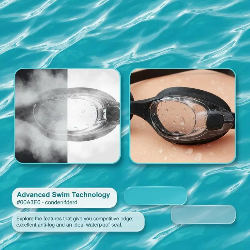 Swimming Goggles with Earplugs – Anti-Fog UV Adult Swim Swimming Goggles PLUSH