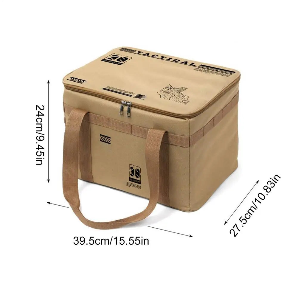 30L Waterproof Foldable Camping Storage Bag | Picnic Organizer Camping Storage Bag PLUSH Khaki