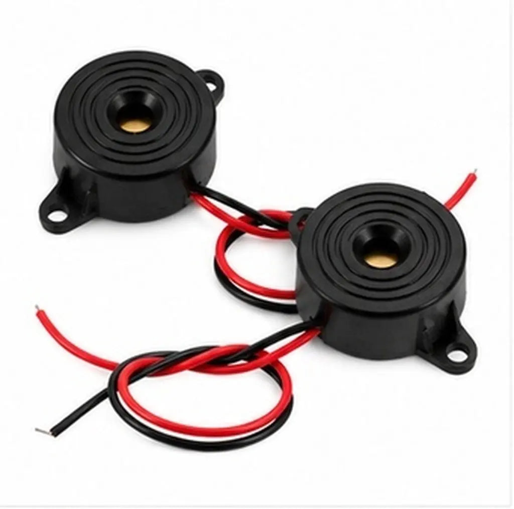 2-Pack Active Piezoelectric Alarm Buzzer DC 3-24V | 90dB Electronic Alarm Buzzer PLUSH
