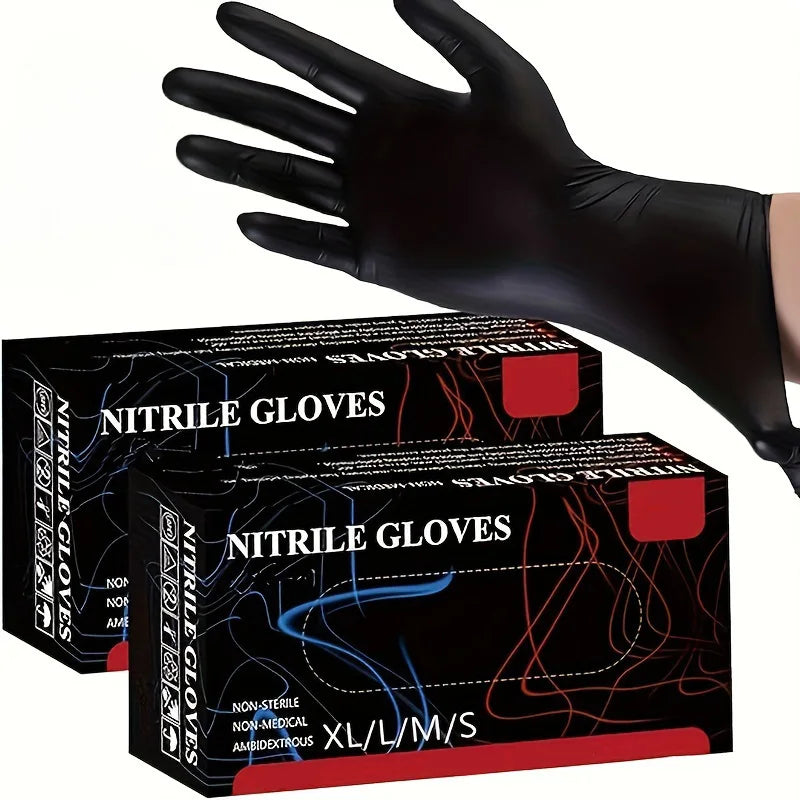 Disposable Black Nitrile Gloves Latex Free Powder Free 20/50/100pk Disposable Nitrile Gloves PLUSH
