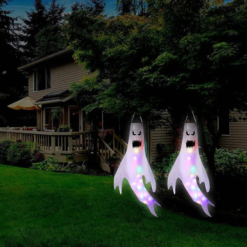 Halloween LED Ghost Hanging Pendant Decoration – Glowing Props Halloween Hanging Decoration PLUSH