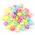 50pcs Cartoon Plastic Big Hole Beads – Animal Fruit Flower DIY Craft Beads PLUSH Style 08