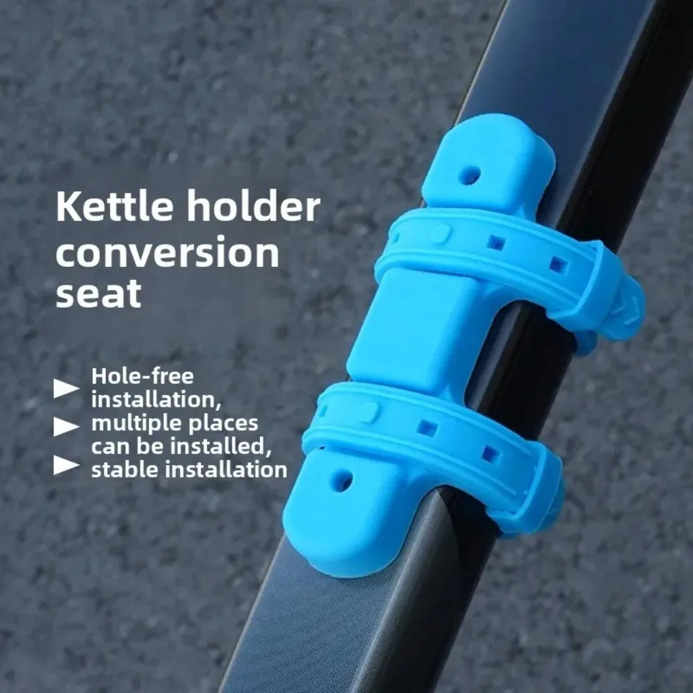 Silicone Bike Water Bottle Cage Strap Mount Adapter Bottle Cage Adapter PLUSH