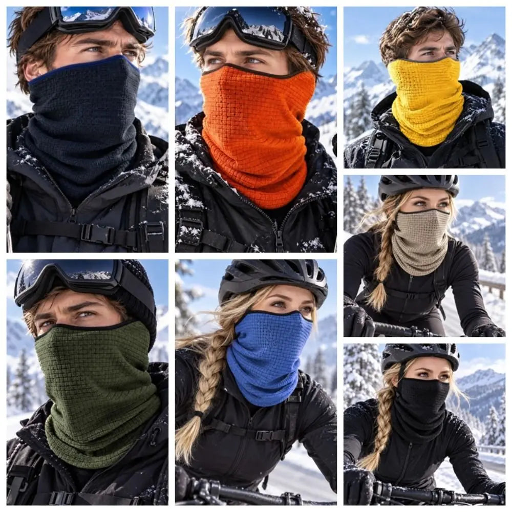 Windproof Fleece Neck Warmer Snood – Thermal Face Mask Fleece Neck Warmer PLUSH
