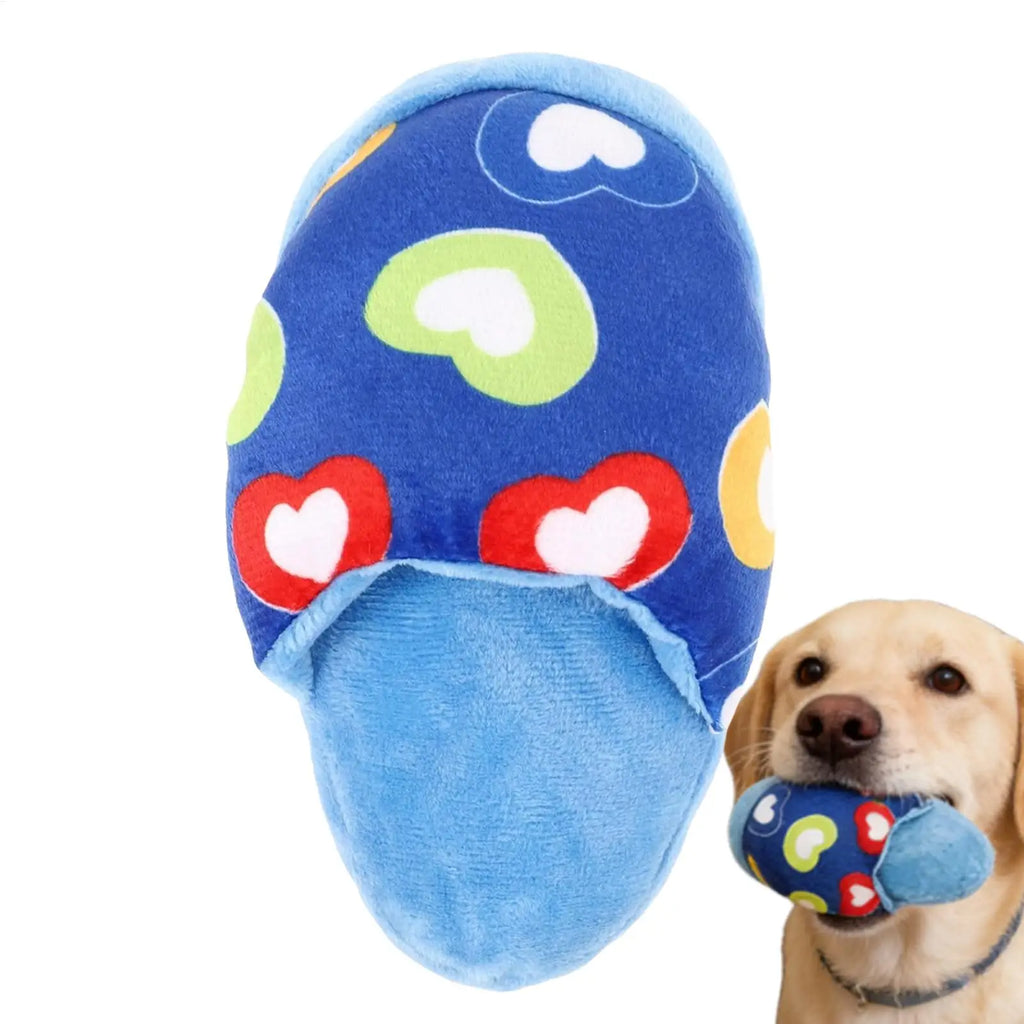 Squeaky Plush Slipper Dog Toy – Interactive Chew Play Squeaky Dog Toy PLUSH