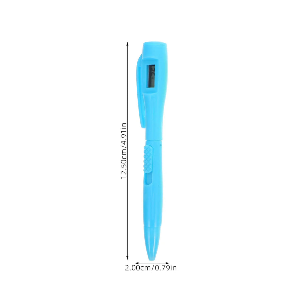 6-Pack Fine Tip Ballpoint Pens with Digital Clock Display Ballpoint Pen Set PLUSH