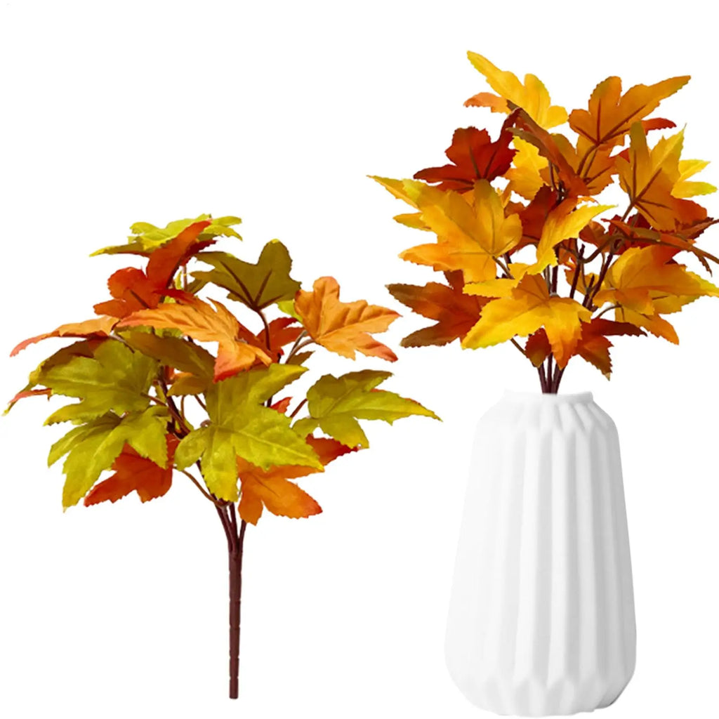 2pcs Artificial Maple Leaf Branches – Autumn Home Decor Artificial Leaf Branch PLUSH