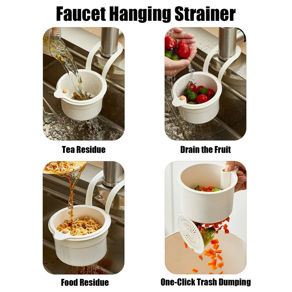 Self-Cleaning Sink Strainer Basket | Faucet Hanging Waste Catcher Sink Strainer Basket PLUSH