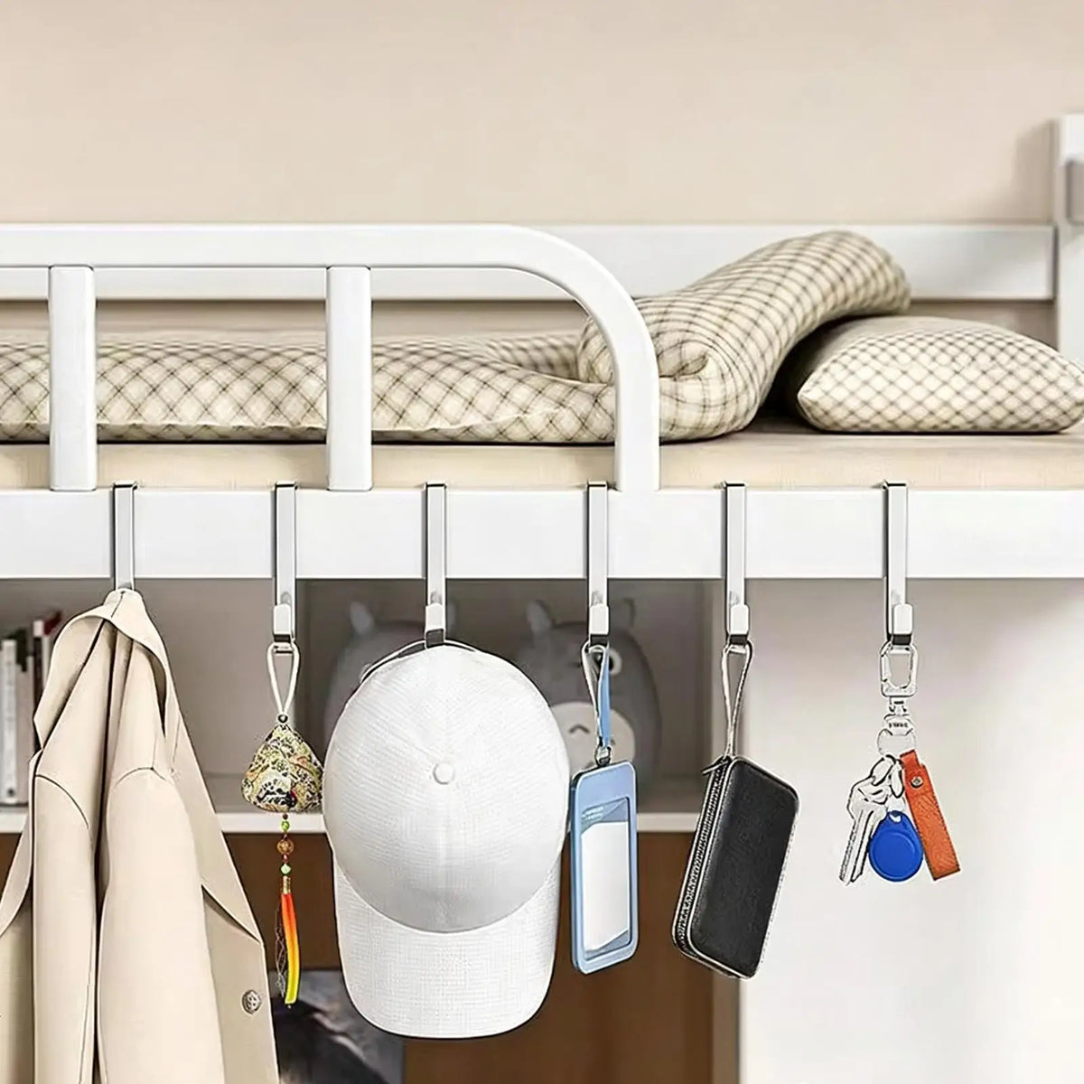 Over the Door Hooks 5-Pack – Heavy Duty Stainless Steel Door Storage Hooks PLUSH