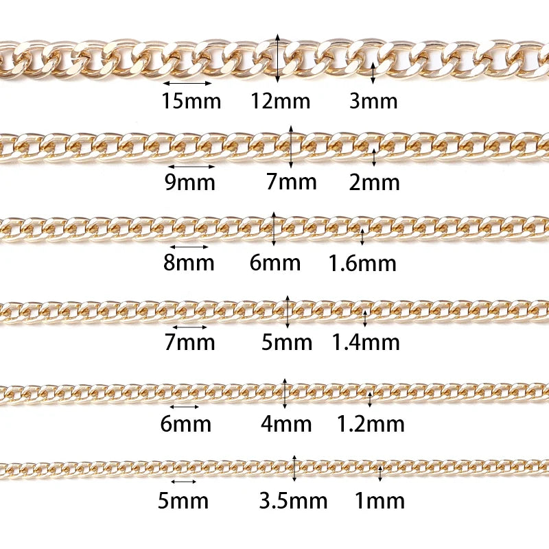 5 Yards Aluminum Cross Twisted Link Chain – DIY Jewelry Making Jewelry Chain PLUSH