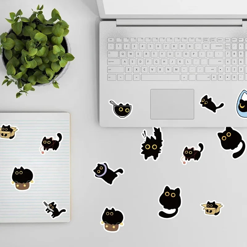 500pcs Cute Cat Stickers Roll – DIY, Journaling & Rewards Decorative Sticker Roll PLUSH