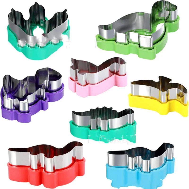 8PCS Dinosaur ABC Stainless Steel Cookie & Sandwich Cutters Cookie Cutter Set PLUSH