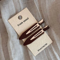 Tortoiseshell Geometric Barrettes – Seamless Hair Clips Set of 2 Hair Clip Barrette PLUSH F 2Pcs