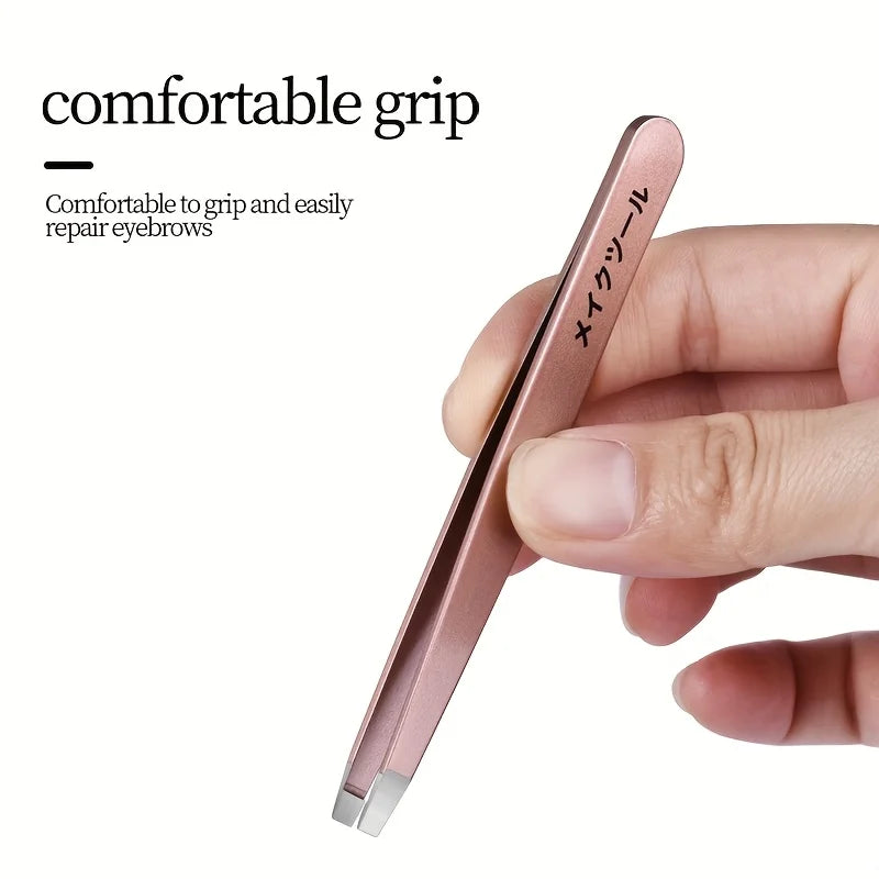 Professional Stainless Steel Tweezers Set with Case – 3pcs Tweezers Set PLUSH