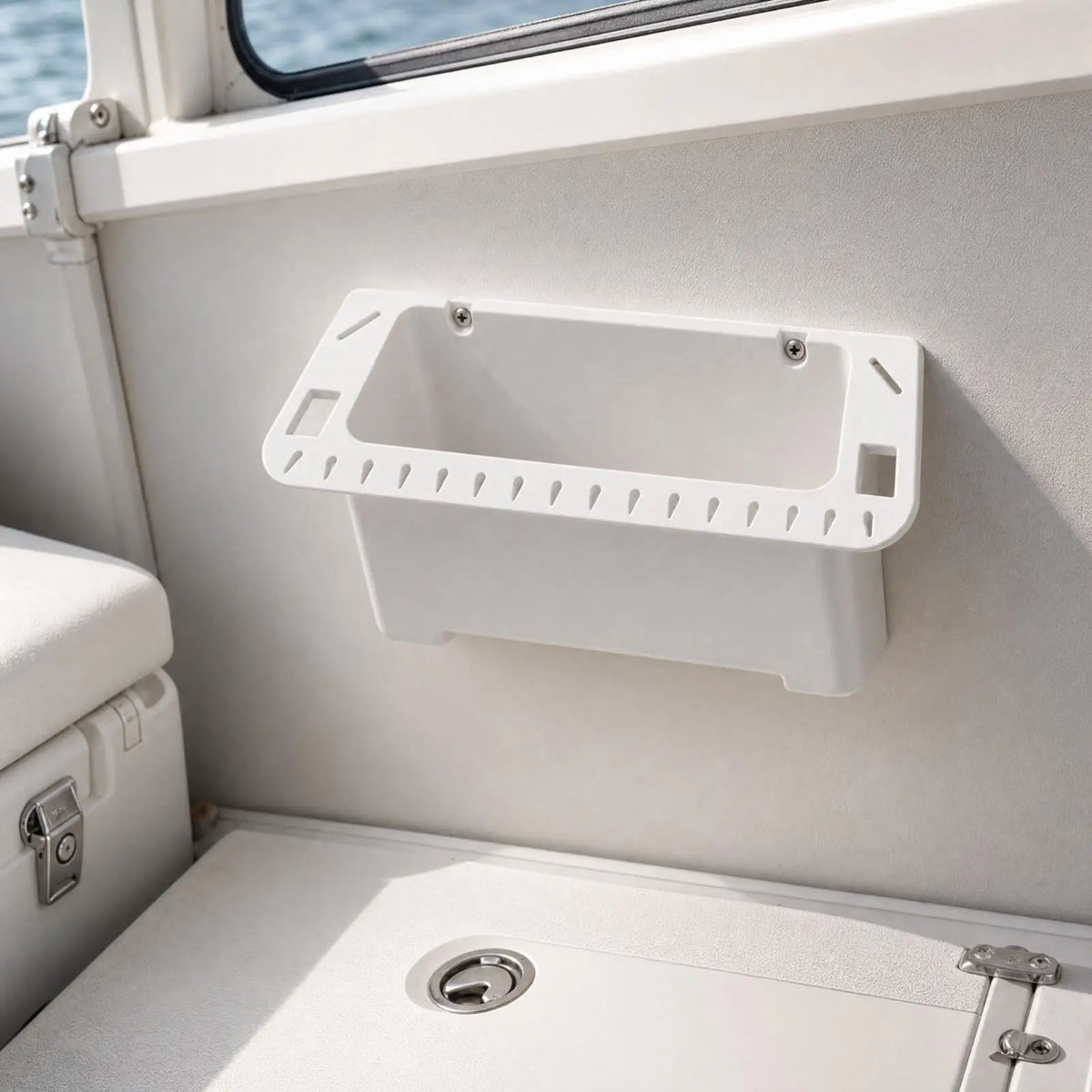 Mountable Plastic Storage Box – Ventilated Fishing Organizer Mountable Storage Box PLUSH