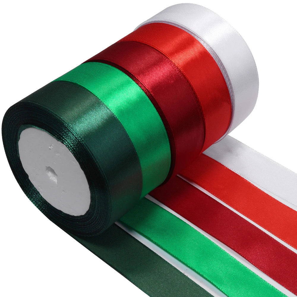 Multicolor Satin Ribbons 15/25mm – Wedding & DIY Crafts 3-7 Rolls Satin Craft Ribbon PLUSH 25mm 06 x 5rolls 25yards x 1roll
