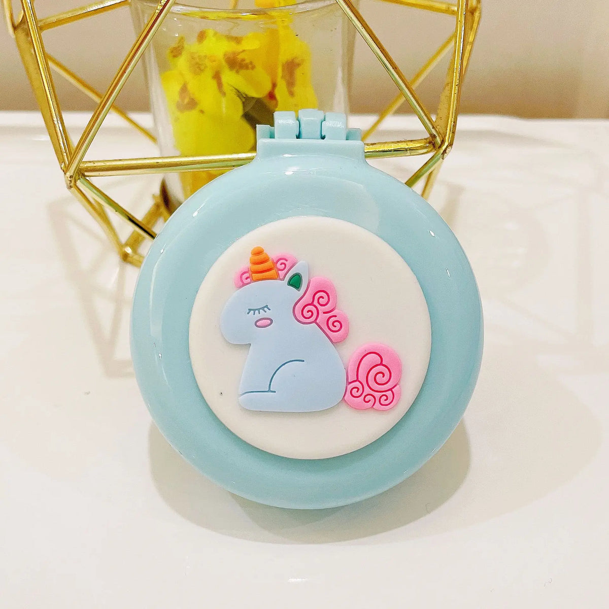 Strawberry Folding Hair Comb with Mirror – Portable Travel Brush Folding Hair Comb PLUSH No.1