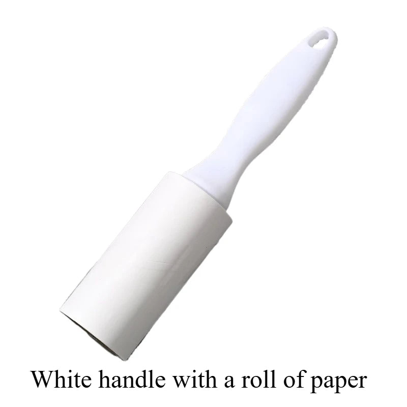 Reusable Adhesive Lint Roller – Clothes Dust & Lint Remover Lint Roller PLUSH White