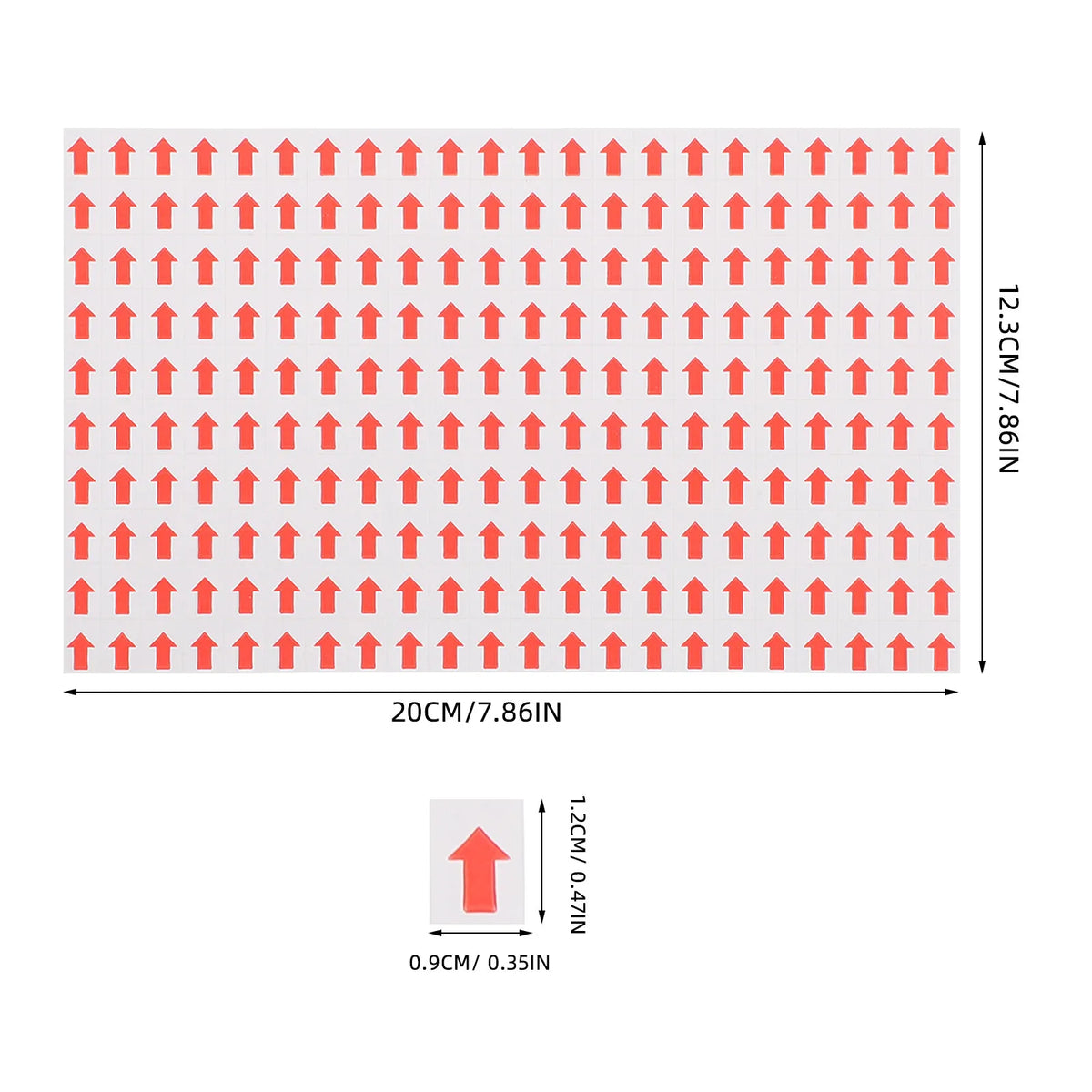 80pcs Red Arrow QC Warning Labels – Self-Adhesive Marking Stickers Warning Label Stickers PLUSH