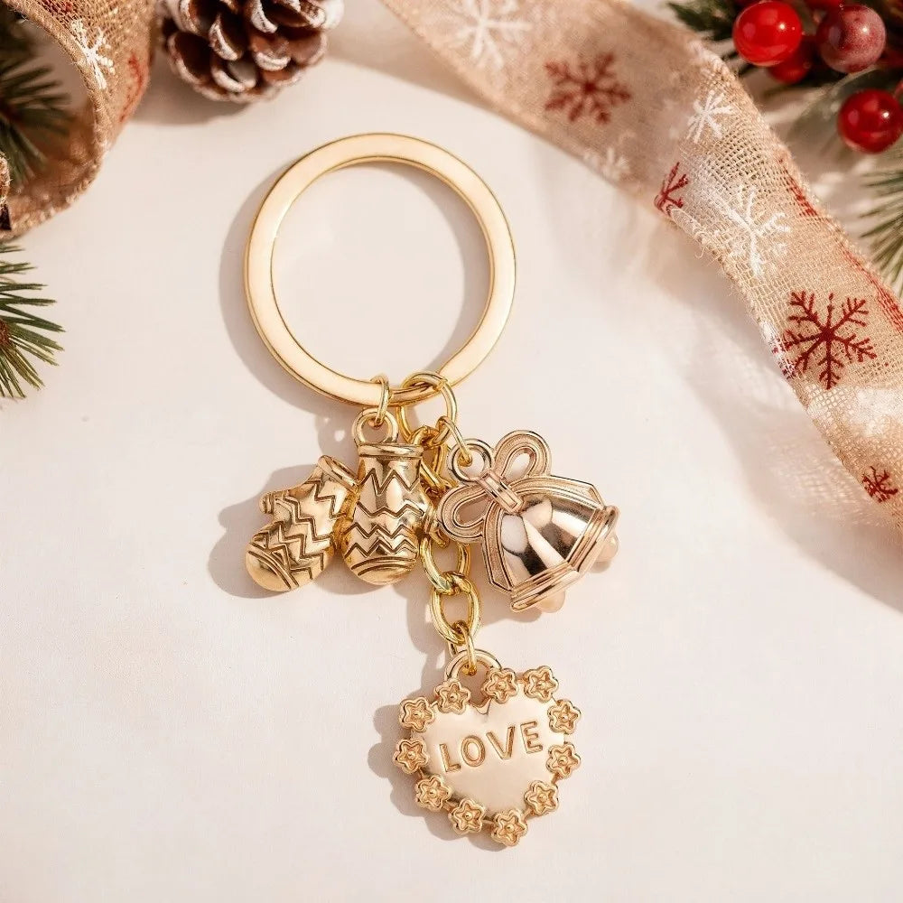 Christmas Metal Keychain – Snowman, Santa, Elk & Tree Designs Christmas Keychain PLUSH