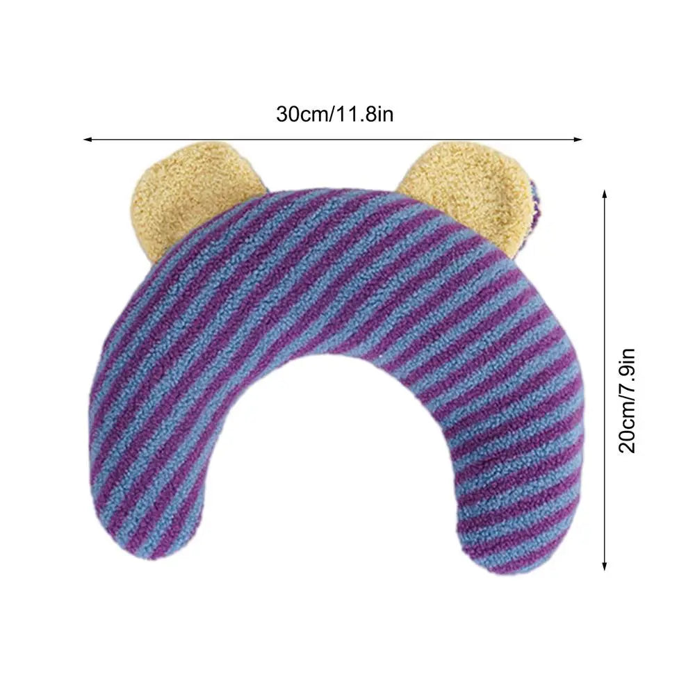U-Shaped Pet Calming Pillow – Soft Plush Dog & Cat Support Pet Calming Pillow PLUSH Purple