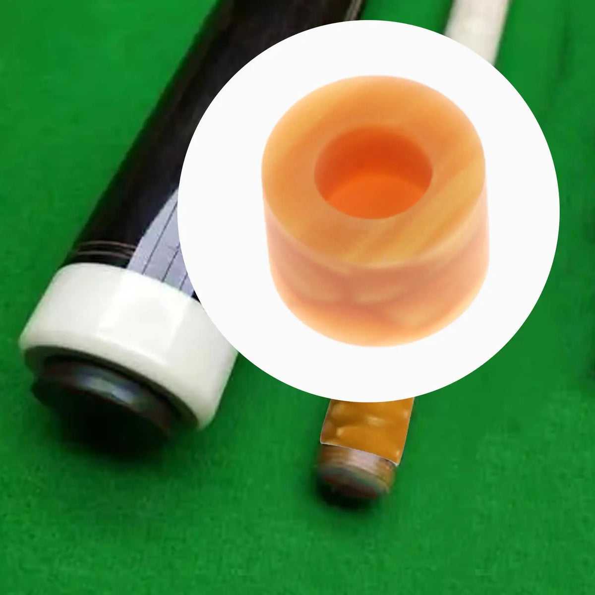 14mm Stone Billiard Cue Ferrule – Pool Cue Tip Replacement Billiard Cue Ferrule PLUSH Gold