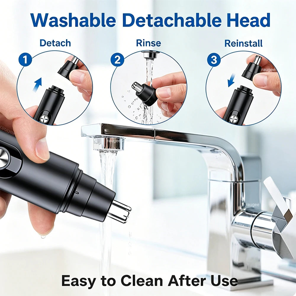 Raugee USB Rechargeable Electric Nose & Ear Hair Trimmer Electric Hair Trimmer PLUSH