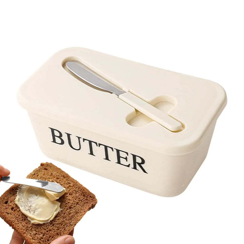 Butter Dish with Lid & Built-In Cutter | Butter Keeper Box Butter Dish PLUSH