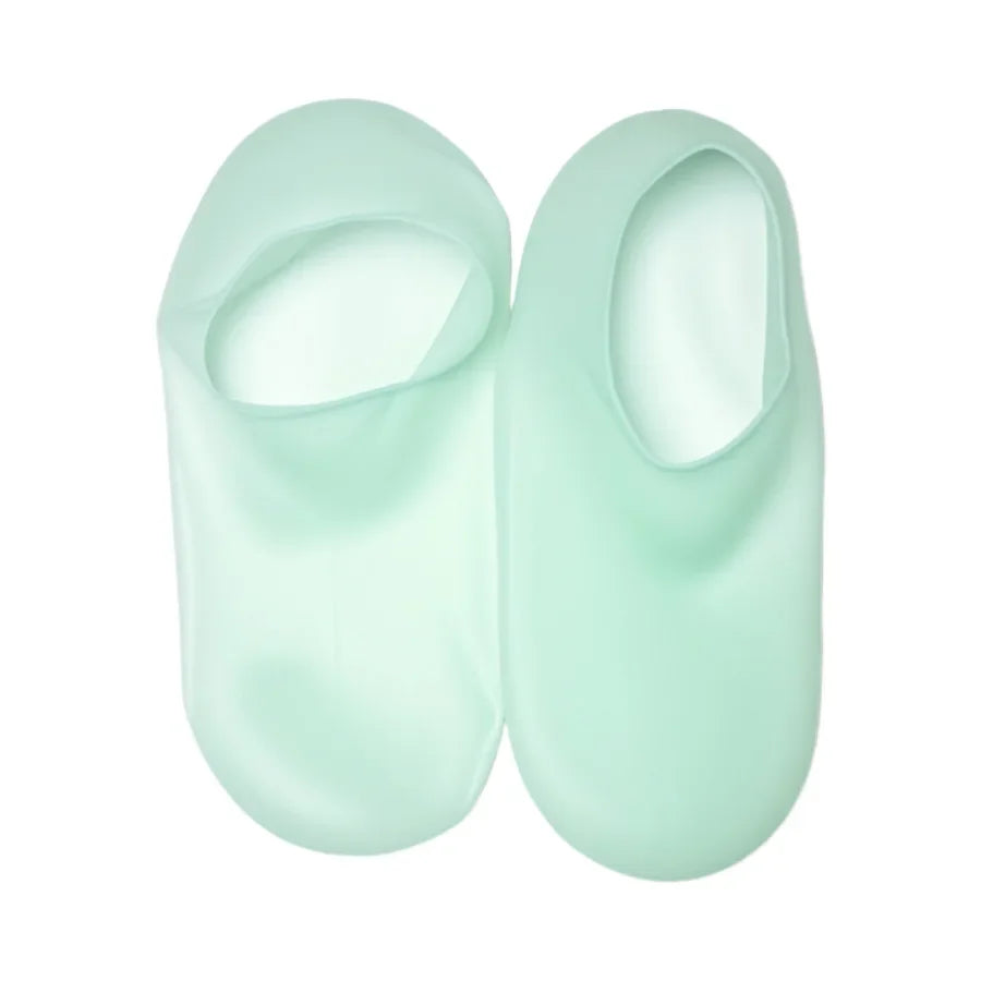 Silicone Moisturizing Foot Socks with Massage Nodules – 1 Pair Foot Care Socks PLUSH Green