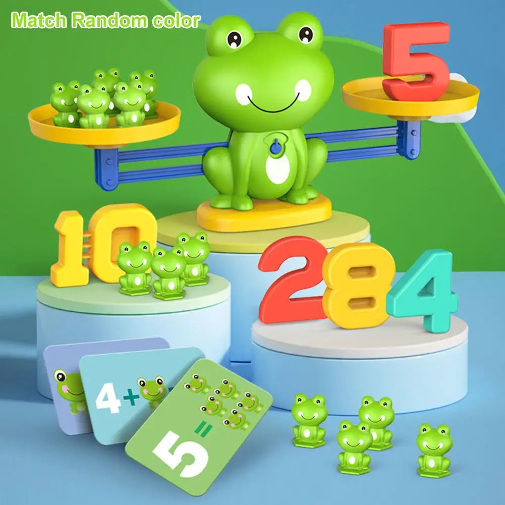 Frog Balance Scale Math Toy – Kids Addition & Subtraction Game Educational Math Toy PLUSH