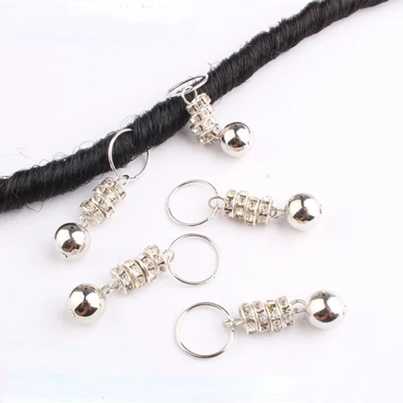 5pcs Hollow Flower Hair Cuffs – Dreadlock Braid Rings & Tubes Hair Braid Cuffs PLUSH 5pcs LQ622-7