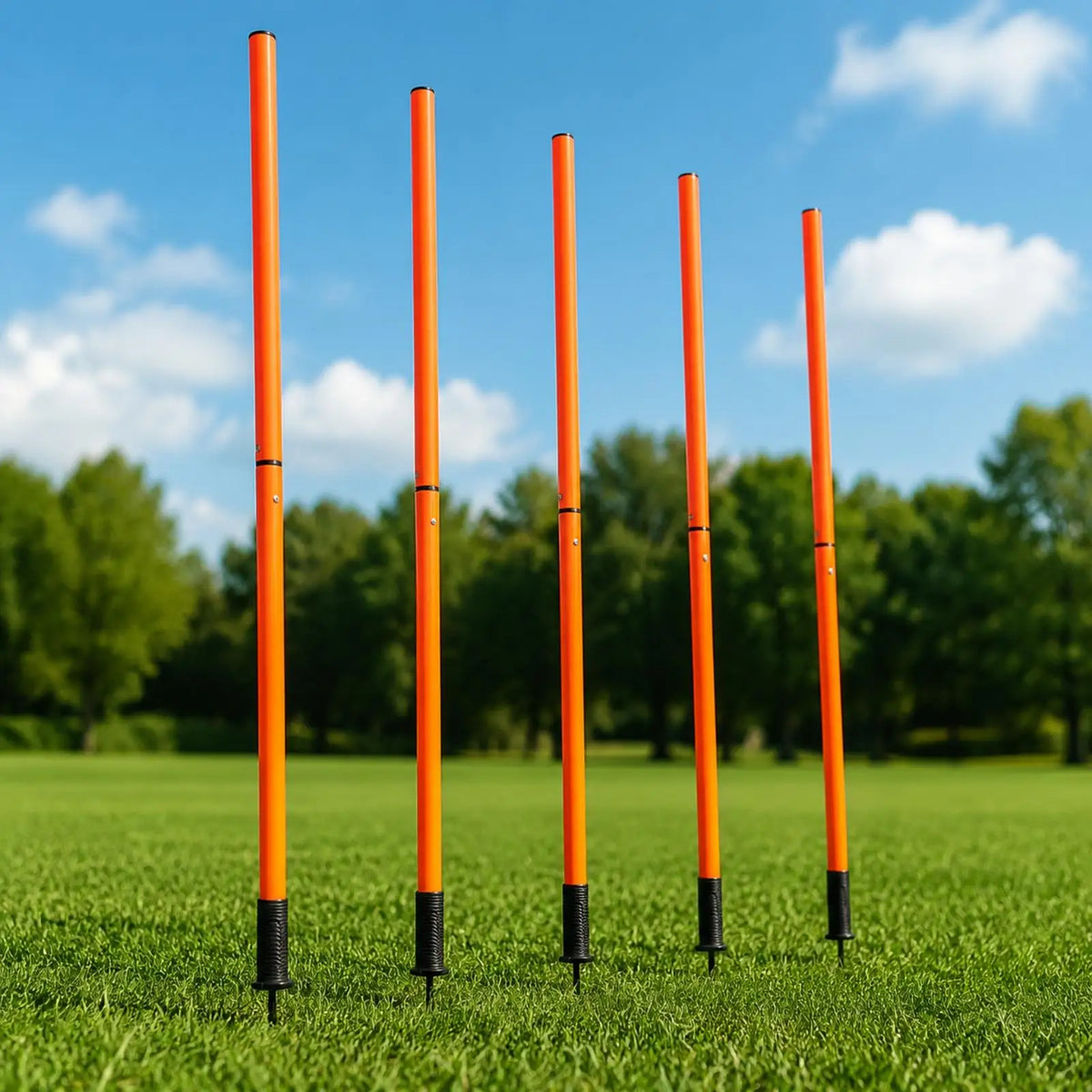Training Flag Pole 1.5m Quick-Assembly with Connector Joint Sports Training Pole PLUSH