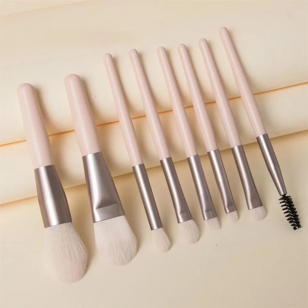 8-Piece Soft Fluffy Makeup Brush Set – Blending & Foundation Makeup Brush Set PLUSH