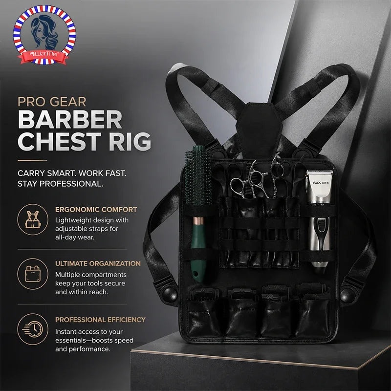 Professional Barber Leather Tool Kit – Shoulder Bag & Scissors Organizer Barber Tool Bag PLUSH