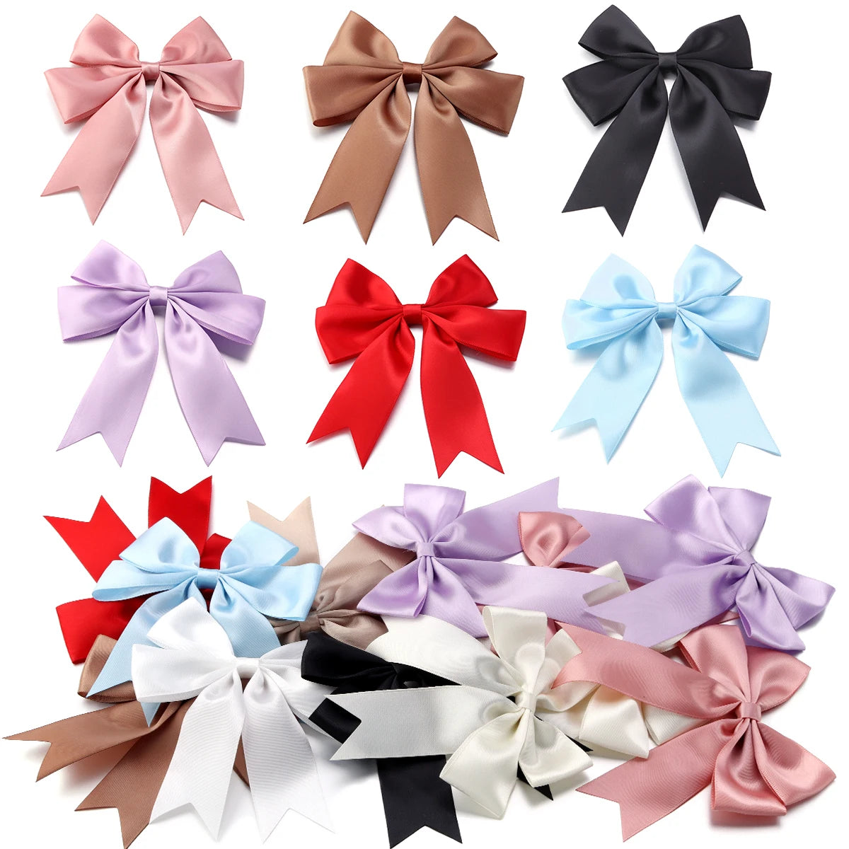 4pcs Satin Swallowtail Bows – DIY Jewelry & Hair Accessories Craft Bow Embellishments PLUSH