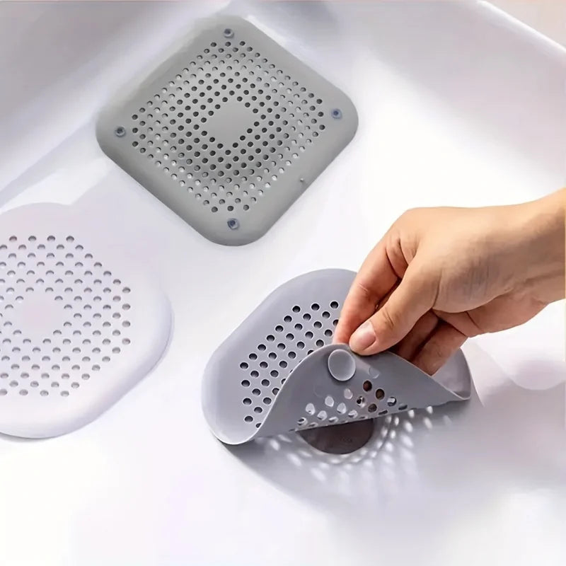 Silicone Hair Collector Drain Filter for Sink & Bathtub Drain Hair Filter PLUSH