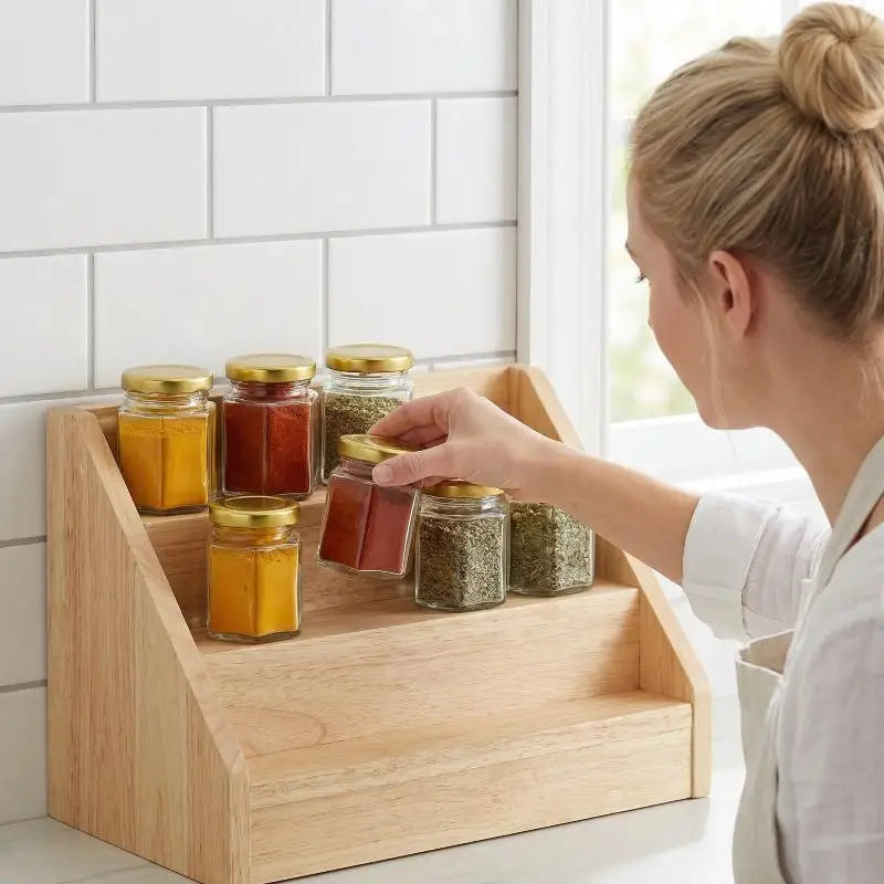Mini Hexagonal Glass Jars with Lids – Party Favors 3/5pcs Glass Storage Jars PLUSH