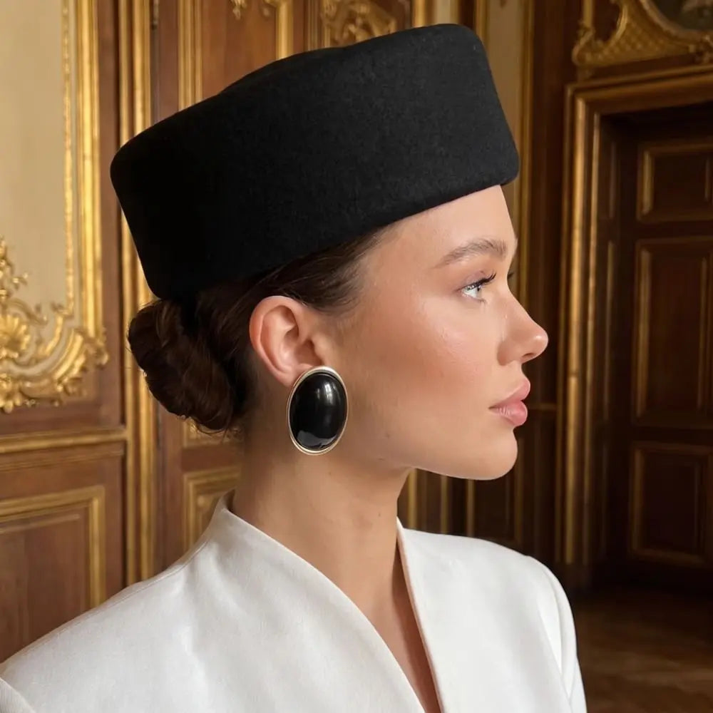 French Pillbox Beret Hat – Vintage Flat Cap for Women & Men Pillbox Beret Hat PLUSH