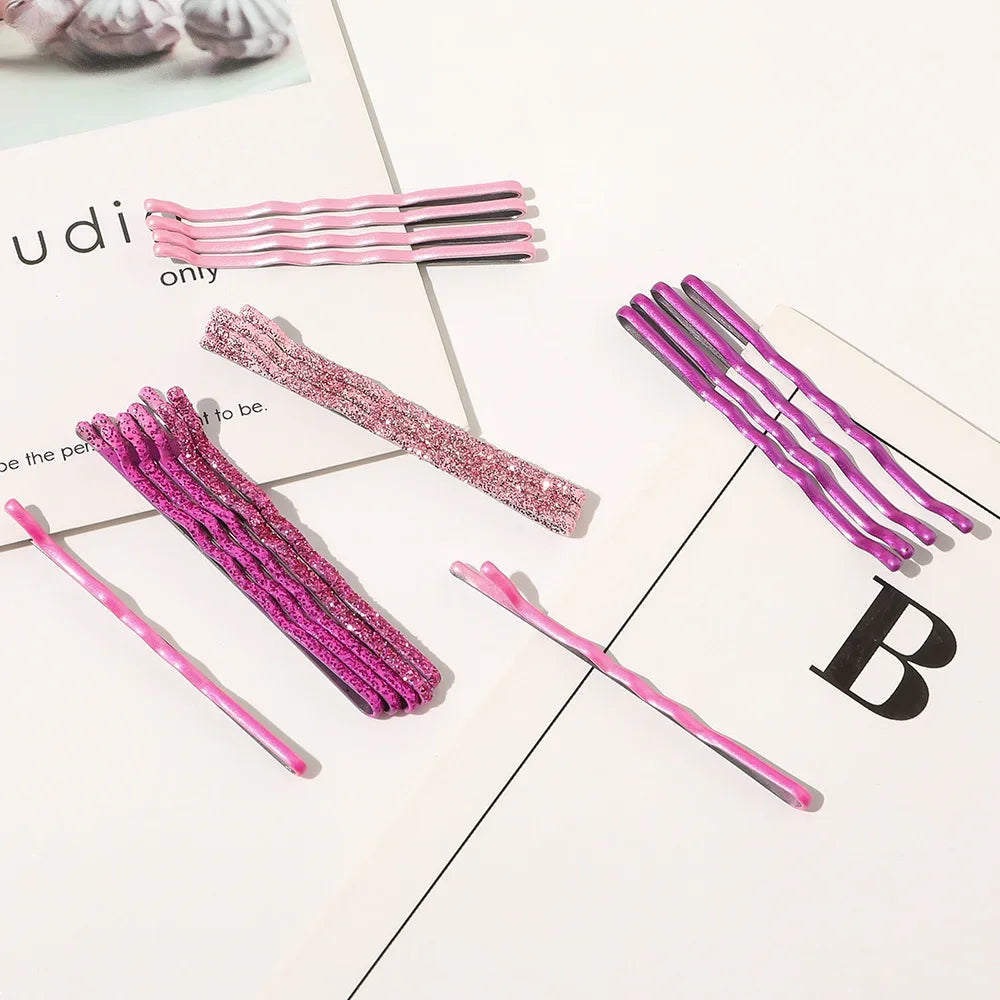 Glitter Metal Bobby Pins – Wavy Hair Side Clips, 20pcs Hair Clips & Pins PLUSH