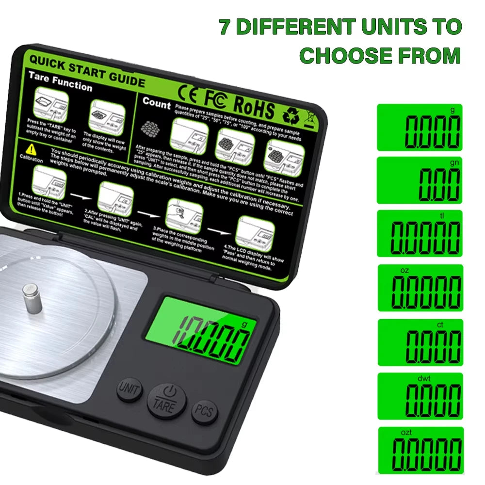 High-Precision Mini Digital Pocket Scale 50g/100g 0.001g LCD Digital Pocket Scale PLUSH