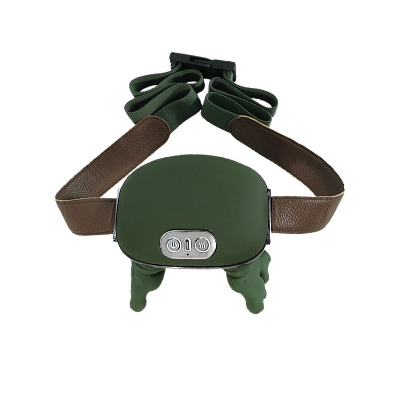 USB Rechargeable 4D Neck & Shoulder Heating Massager Neck Shoulder Massager PLUSH Green