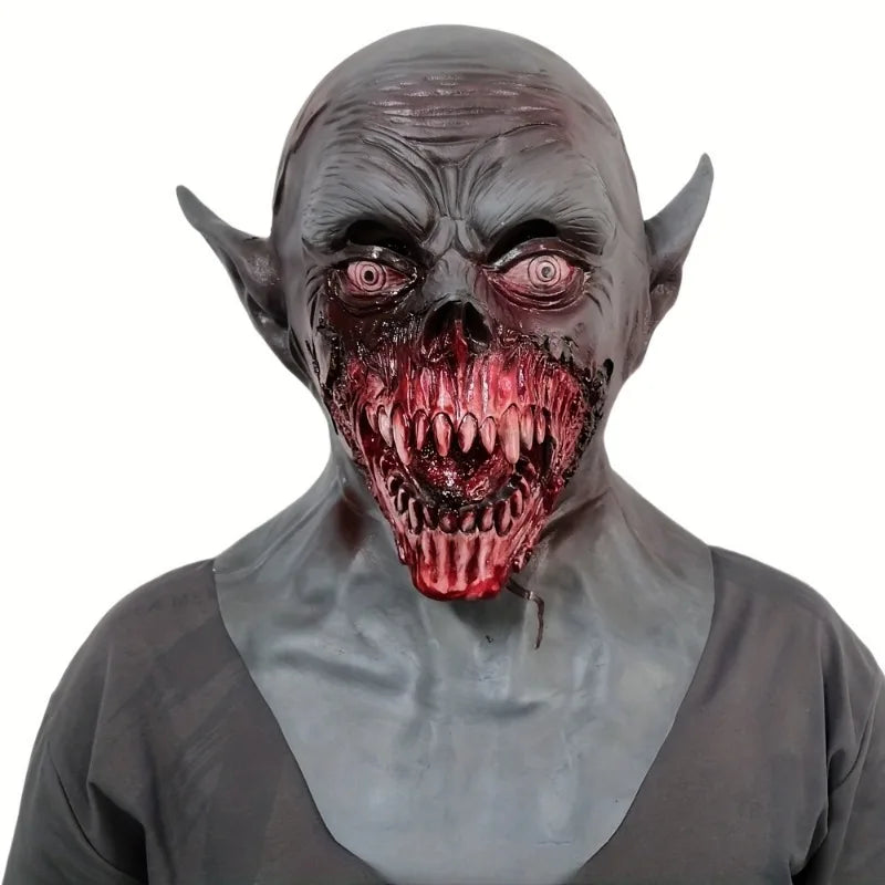 Vampire Zombie Full Head Latex Halloween Mask – Realistic Horror Halloween Costume Mask PLUSH